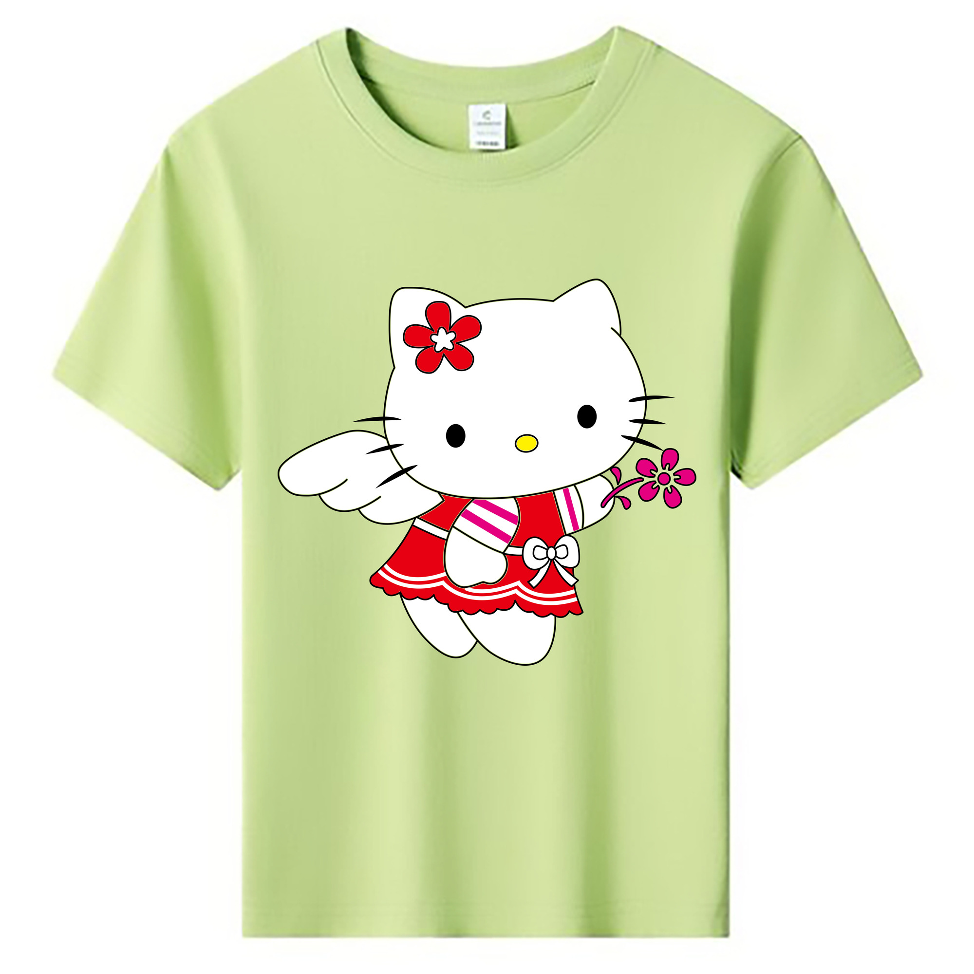 （画像用） Hello Kitty ハローキティ 綿100％キッズTシャツ（フロントプリント）